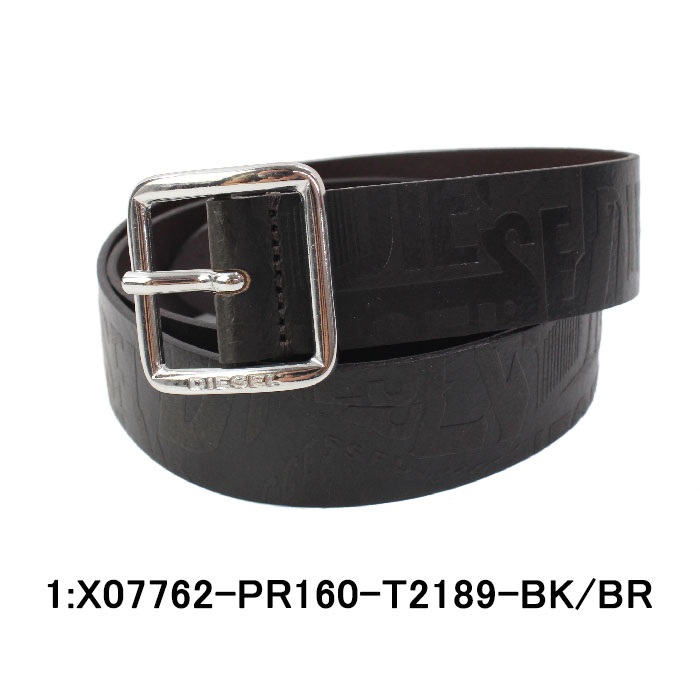 ディーゼル DIESEL ベルト X07762 PR160 T2189 T8013 BLACK ブラック BROWN ブラウン メンズ  80/85/90 レザーベルト 牛革 ab-440300