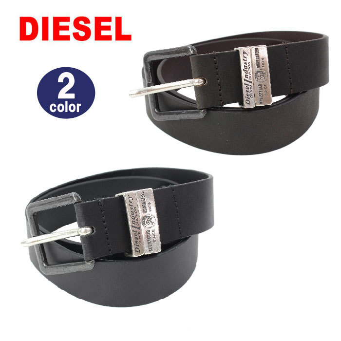 DIESEL ディーゼル ベルト X05541 PR227 T8013 T2153 ブラック BLACK ブラウン BROWN レザー  ヴィンテージ加工 メンズ ab-440500