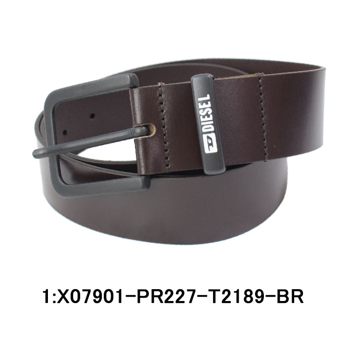 dieselベルト　確実正規品 DIESEL ディーゼル ベルト X07901 PR227 T2189 ブラウン BROWN B