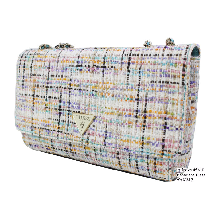 GUESS ゲス バッグ TM767921 MULTI CESSILY ツイード チェーン