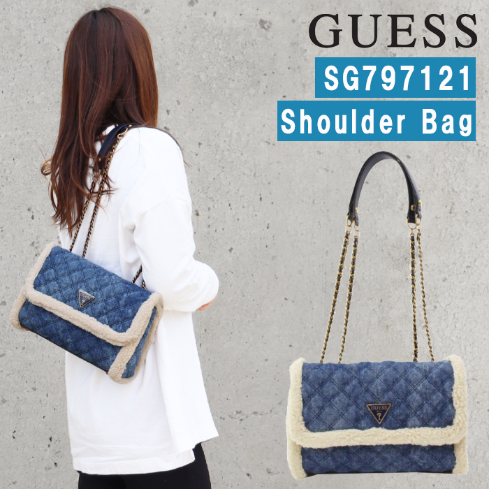 ゲス バッグ HD767921 DENIM CESSILY デニム チェーンバッグ 2way ショルダー トート キルティング バック GUESS  ab-478700 : ab-478700 : グッズストア - 通販 - Yahoo!ショッピング