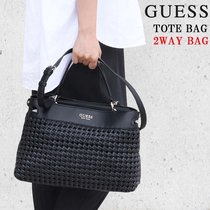 GUESS ゲス バッグ WG849006 BLACK SICILIA 編み込みデザイン