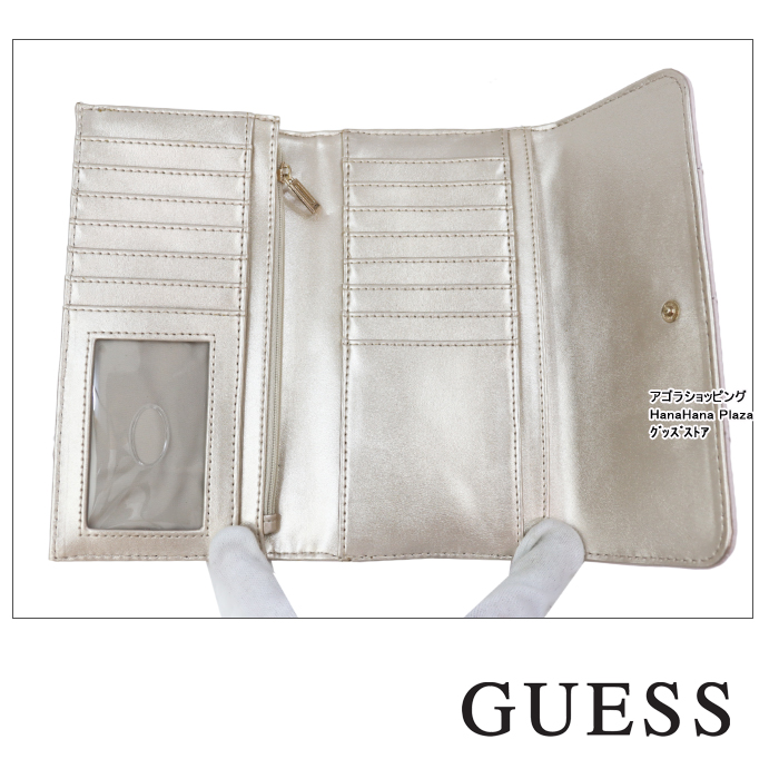 GUESS ゲス 財布 QG839466 STONE ヌードピンク 三つ折り財布