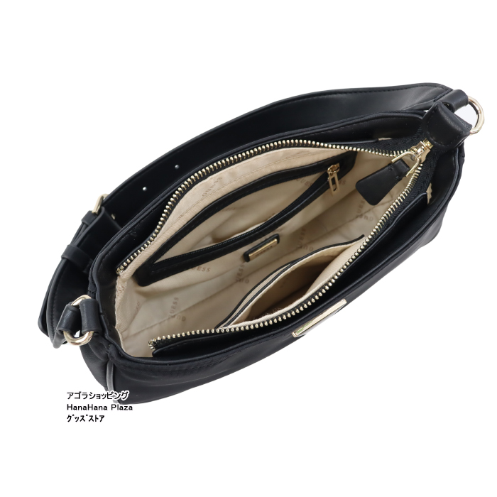 GUESS ブラックナイロンバッグ GUESS ゲス バッグ NG811618 BLACK ブラック ナイロン 三角