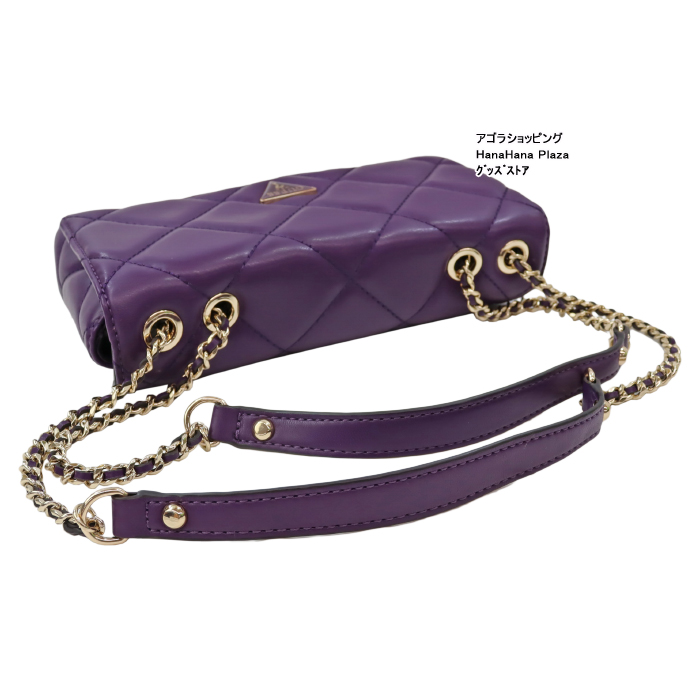 GUESS ゲス バッグ QG767921 EGGPLANT パープル チェーン