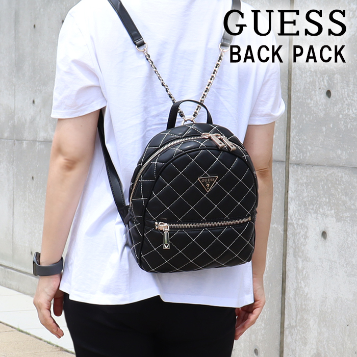 ＧＷセール　美品　rav vast 2 Bケルティックマイナー　ケース付き GUESS ゲス バッグ QC767932 BLACK MULTI リュック ブラック WH