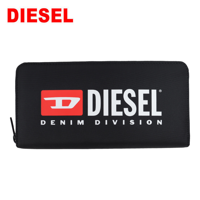 美品 DIESEL 牛革 ビッグロゴ 財布 ラウンドファスナー DIESEL (ディーゼル) BIGロゴ ラウンドファスナー 長財布