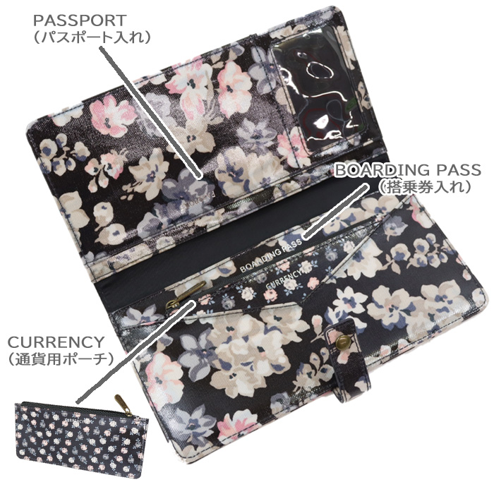 お値下げ　【新品】Cath Kidston トラベルバッグ、ポーチ、財布、ベルト Cath Kidston キャスキッドソン トラベルウォレット 712385
