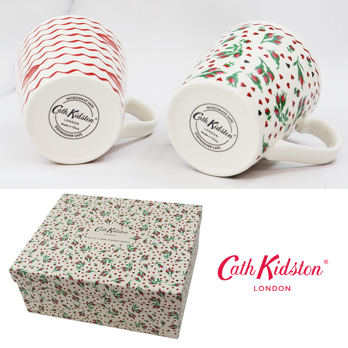 Cath Kidston キャスキッドソン 4P セット マグカップ 陶器 ミニ Cath Kidston キャスキッドソン 4P セット マグカップ 陶器 ミニ