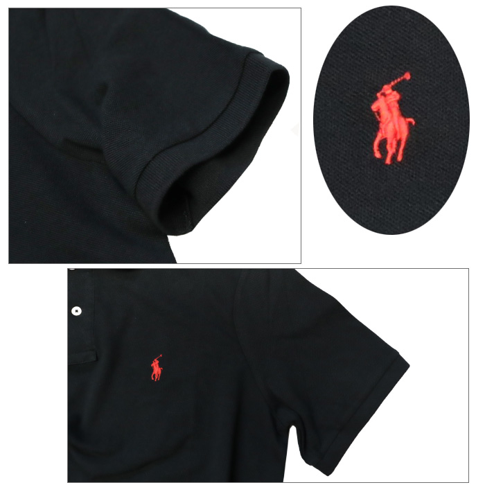 Polo Ralph Lauren ポロシャツ 黒 赤　 希少　未使用タグ付き 中古・古着通販】POLO RALPH LAUREN (ポロ・ラルフローレン