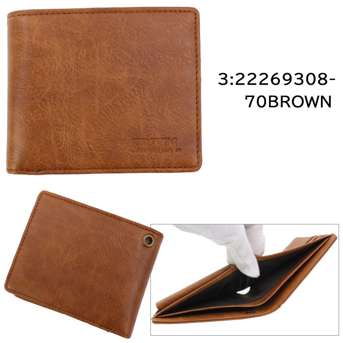 EDWIN エドウィン 財布 22269308 二つ折り メンズ レディース 折