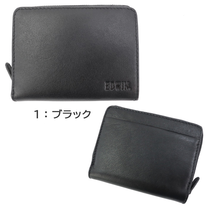 EDWIN（エドウィン） 財布 0510656 ボタンホック ラウンドファスナー