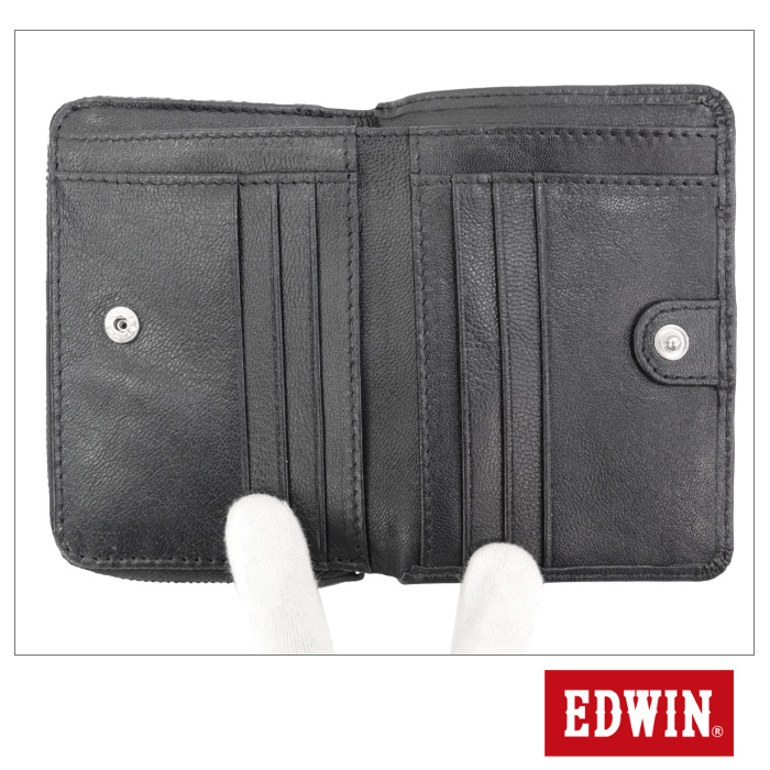 EDWIN（エドウィン） 財布 0510656 ボタンホック ラウンドファスナー