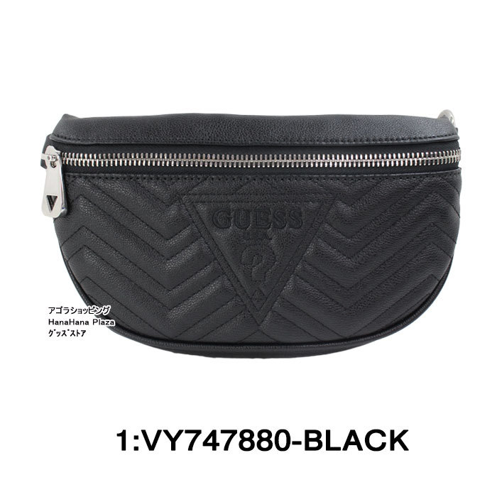 新品✨タグ付き　GUESS ゲス　 ウエストバッグ　ボディバッグ　ロゴ ブラック GUESS 【並行輸入品】ゲス バッグ VY747880 BLACK ZANA MINI