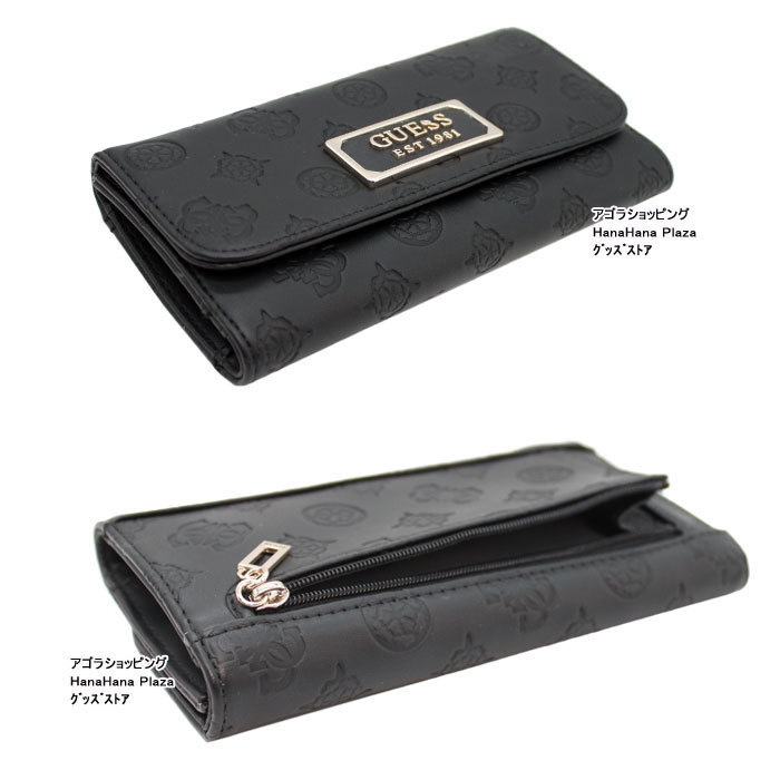 GUESS(ゲス) 財布 長財布 SG766251 BLACK ゲスプレートデザイン GUESS(ゲス) 財布 長財布 SG766251 BLACK ゲスプレートデザイン