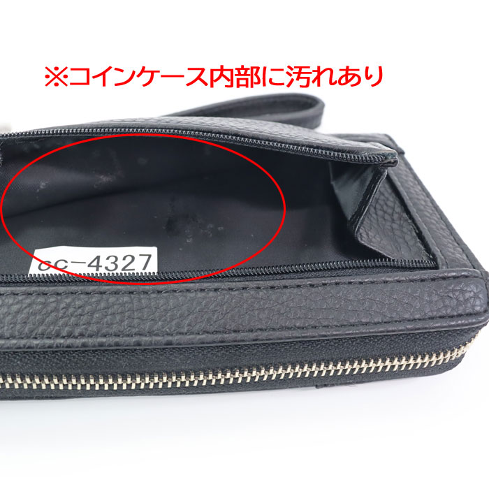 GUESS（ゲス） 訳あり返品不可 cc-4327 財布 VG717646 BLACK ラウンド