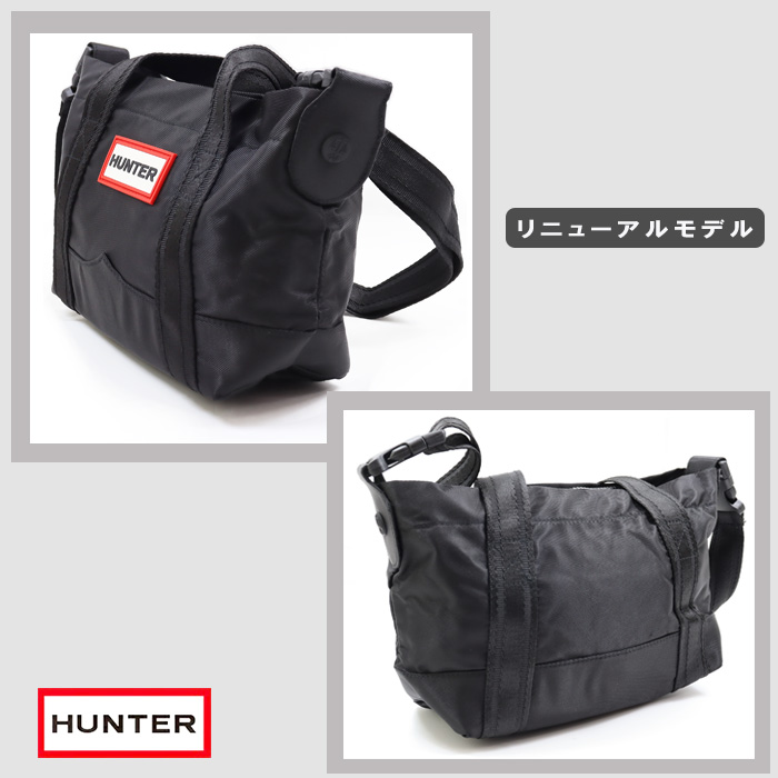 【美品】HUNTER ショルダーバッグ 2way ハンドバッグ 黒 斜め掛け HUNTER（ハンター） 並行輸入品 訳あり返品不可 cc-4483 バッグ 2way