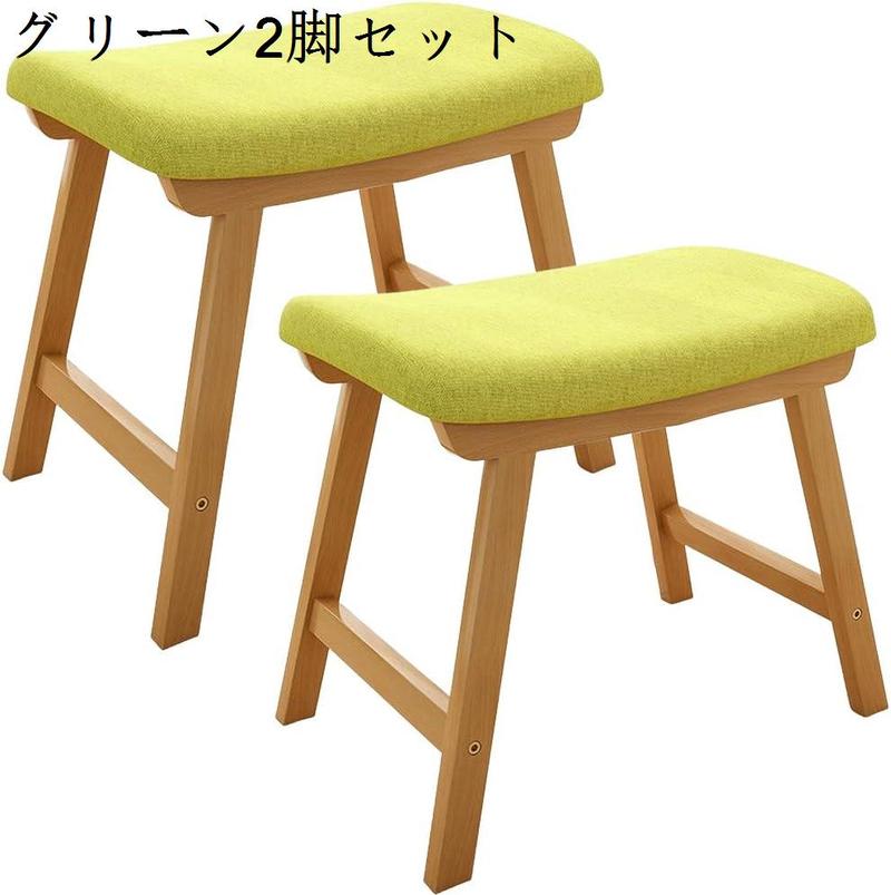 木製スツール 椅子 高さ40×幅48×奥行26cm 組立簡単 クッション 床キズ防止 コンパクト 木製 スツール 玄関 リビング 北欧｜store-kaeru｜03