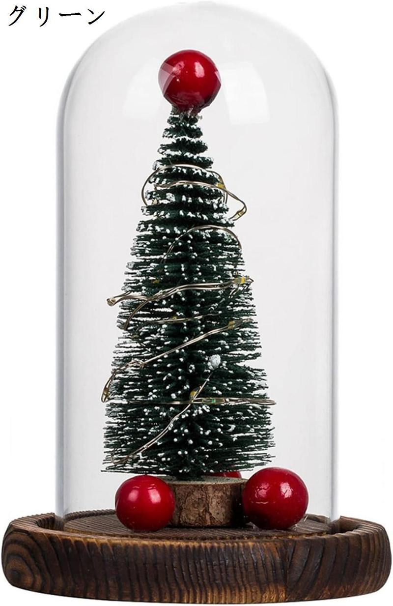 クリスマスツリー ガラスドーム スノードーム 雪花 LEDライト USB充電 プレゼント クリスマスギフト ギフト おしゃれ キラキラ｜store-kaeru｜02