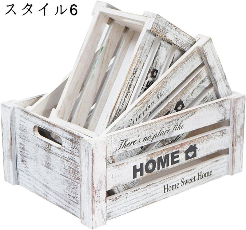 収納ボックス 木製 木製ボックス 木箱 収納ボックス ウッドボックス 3.SET 野菜 スタイル1 ベジタブルボックス ワイン箱 カフェ｜store-kaeru｜09