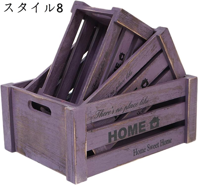 収納ボックス 木製 木製ボックス 木箱 収納ボックス ウッドボックス 3.SET 野菜 スタイル1 ベジタブルボックス ワイン箱 カフェ｜store-kaeru｜11