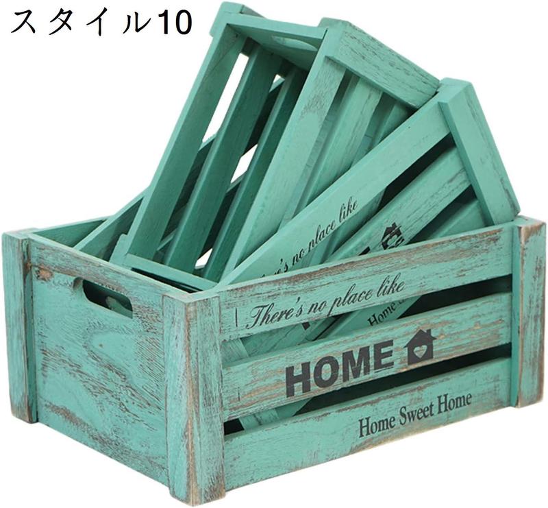 収納ボックス 木製 木製ボックス 木箱 収納ボックス ウッドボックス 3.SET 野菜 スタイル1 ベジタブルボックス ワイン箱 カフェ｜store-kaeru｜03