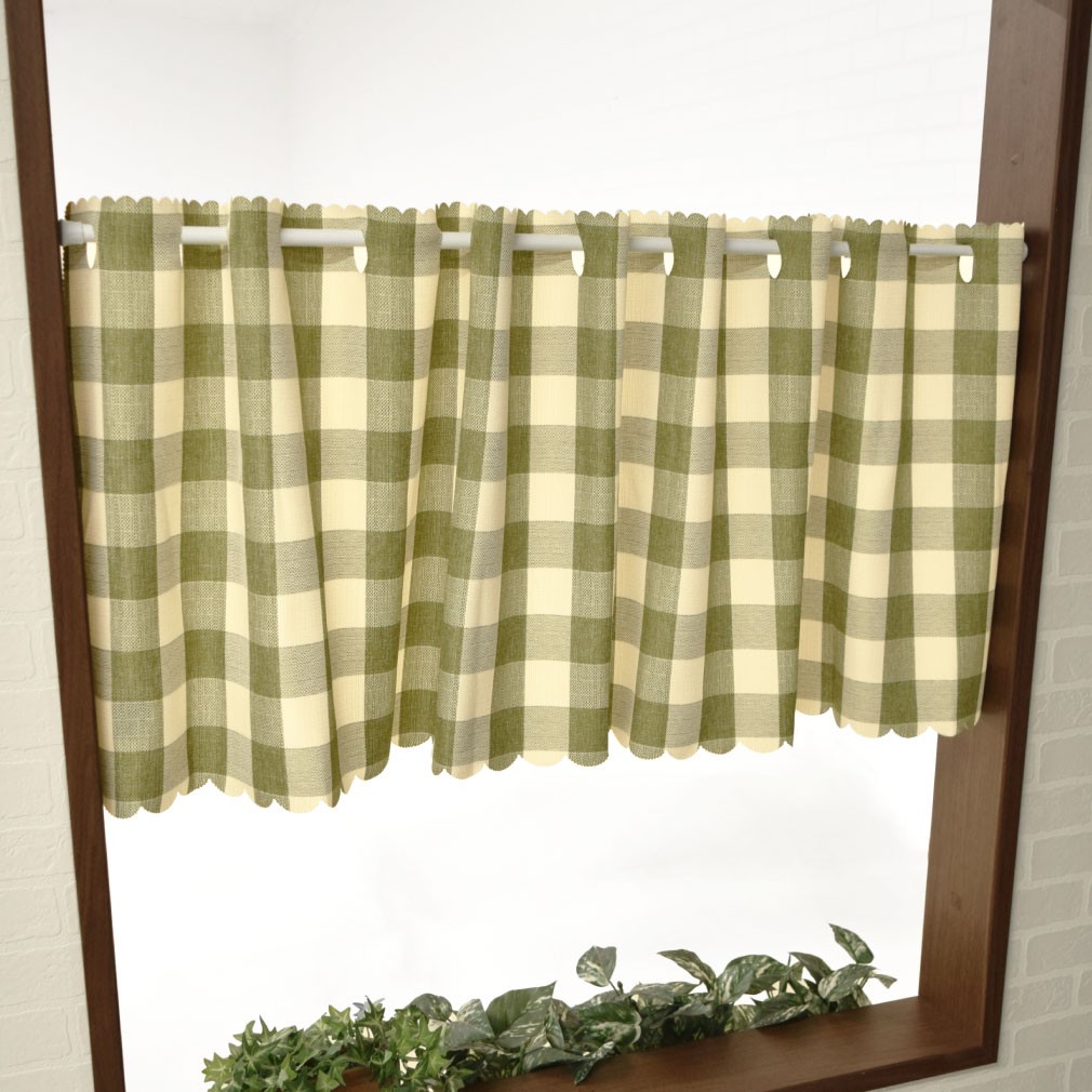 カフェカーテン おしゃれ 北欧 小窓 小さい カーテン 洗える 撥水加工 約145×75cm かわい...