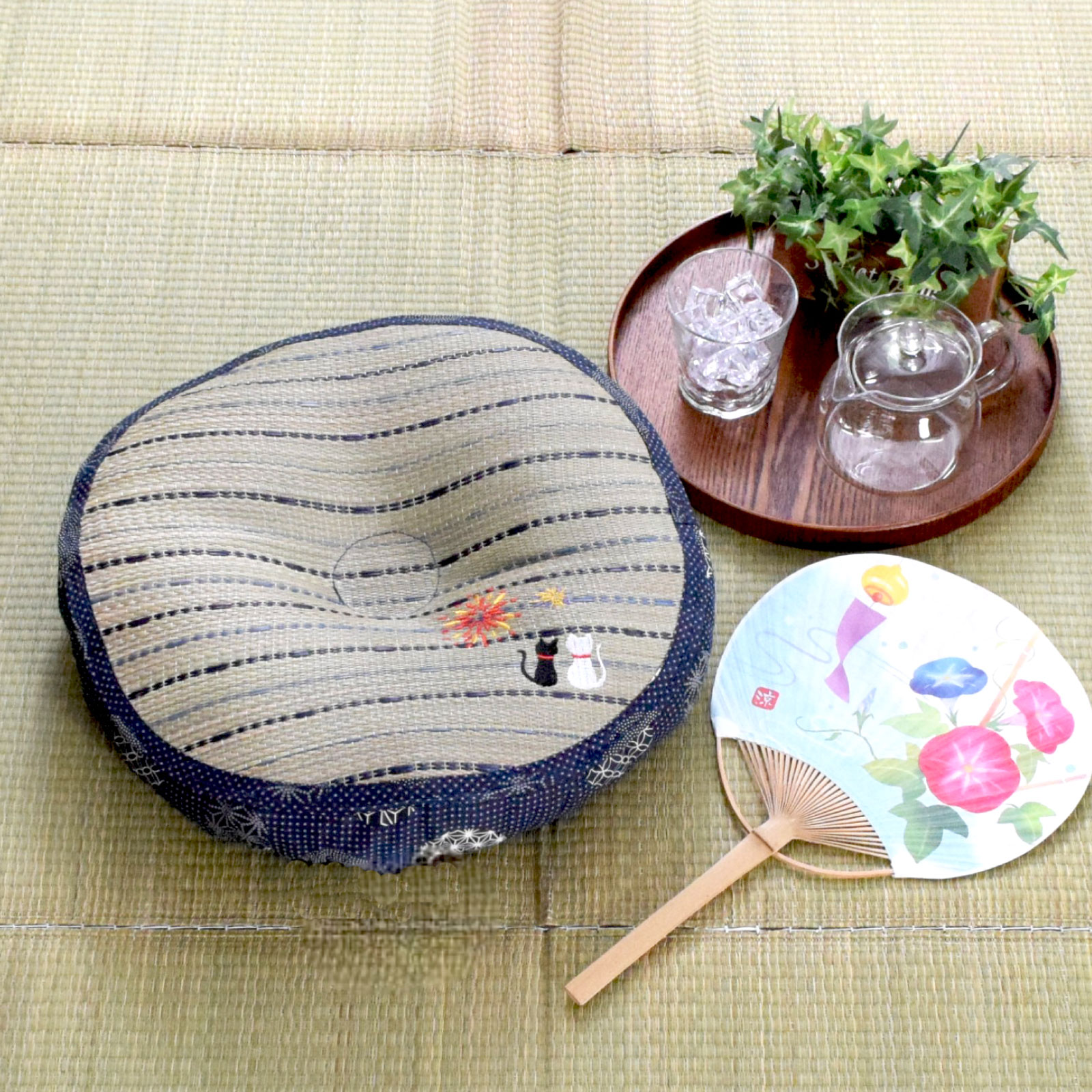 インテリア小物 円座 座布団 直径40cm 5枚セット 藁座布団 和座布団