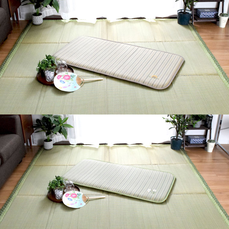 い草 長座布団 夏用 涼感 涼しい 約60×110cm 長方形 ロングクッション