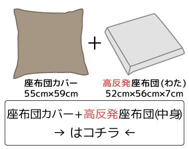 座布団カバー＆高反発座布団