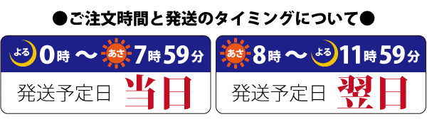 ご注文時間と発送のタイミングについて