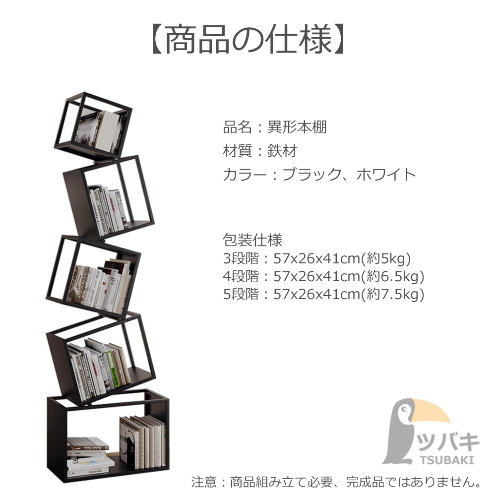 アイアン本棚 絵本棚 異形本棚 ブックシェルフ CD DVD 本棚 アン