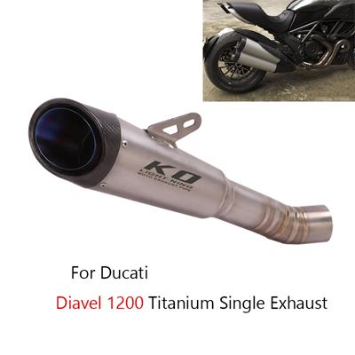 スリップオンマフラー ドゥカティ DIAVEL 1200マフラー60MM チタンリアDBキラーマフラー ヒント310MM バイク パーツ 部品 互換品 : 1201a6398 : HANAstore