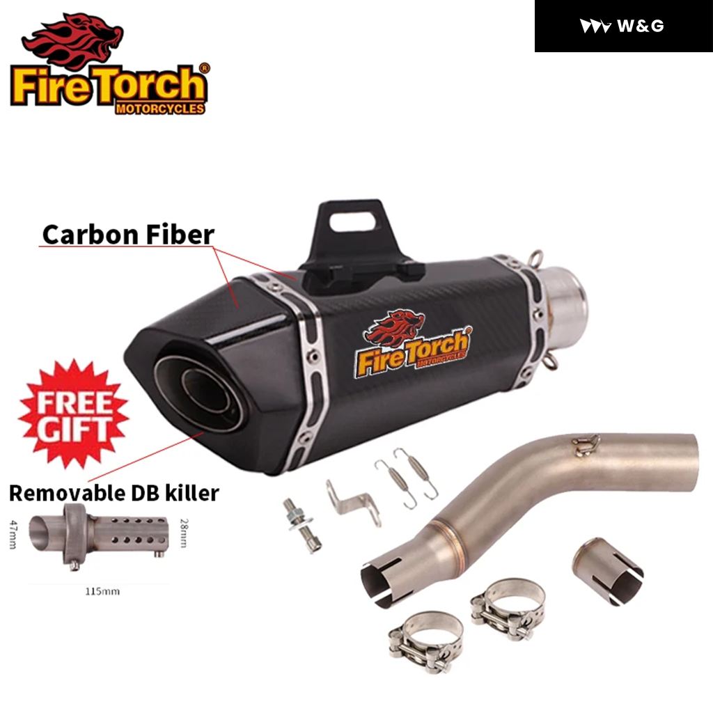 並行輸入品 スリップオン スズキ GW250 GW250F GW 250 オートバイ バイク 排気ミドルリンク パイプ ESPACE MOTO 51MM オートバイ バイク カーボンマフラーの画像