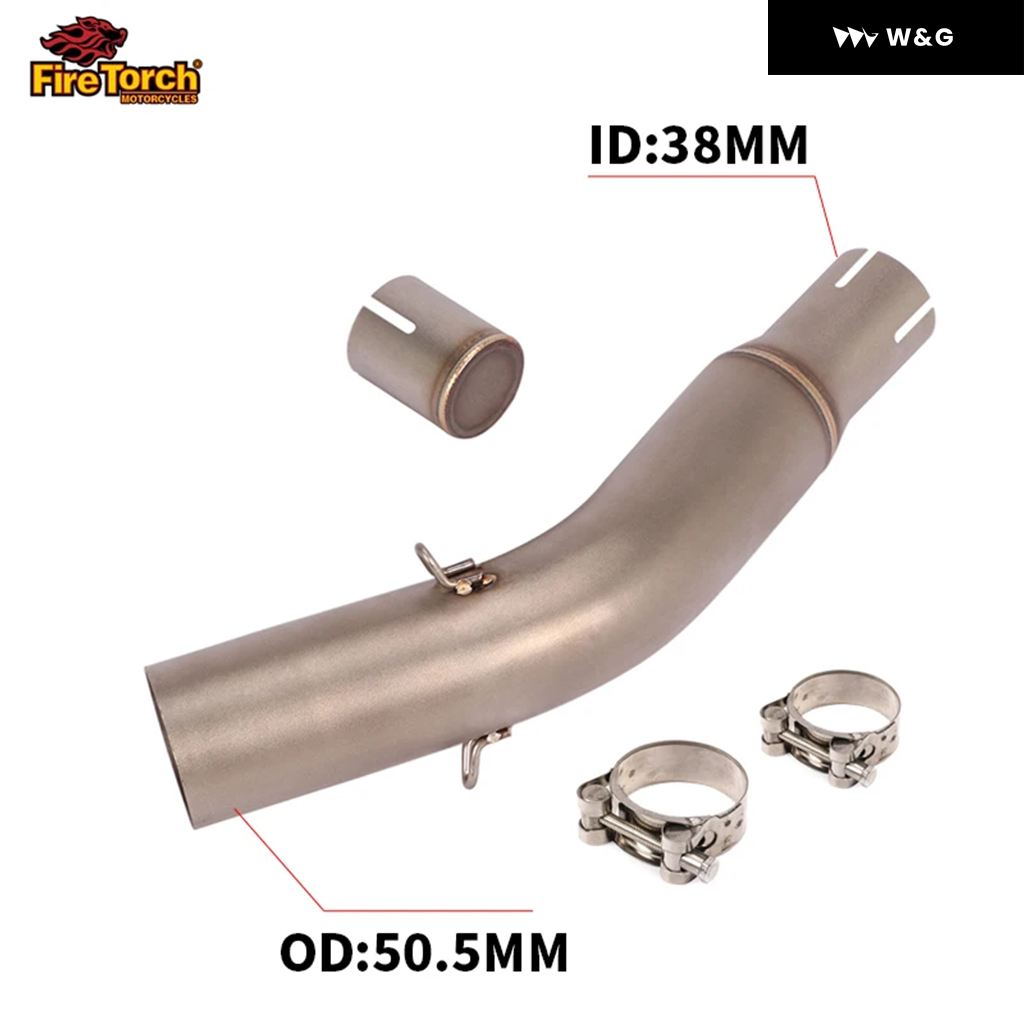 並行輸入品 スリップオン スズキ GW250 GW250F GW 250 オートバイ バイク 排気ミドルリンク パイプ ESPACE MOTO 51MM オートバイ バイク カーボンマフラーの画像