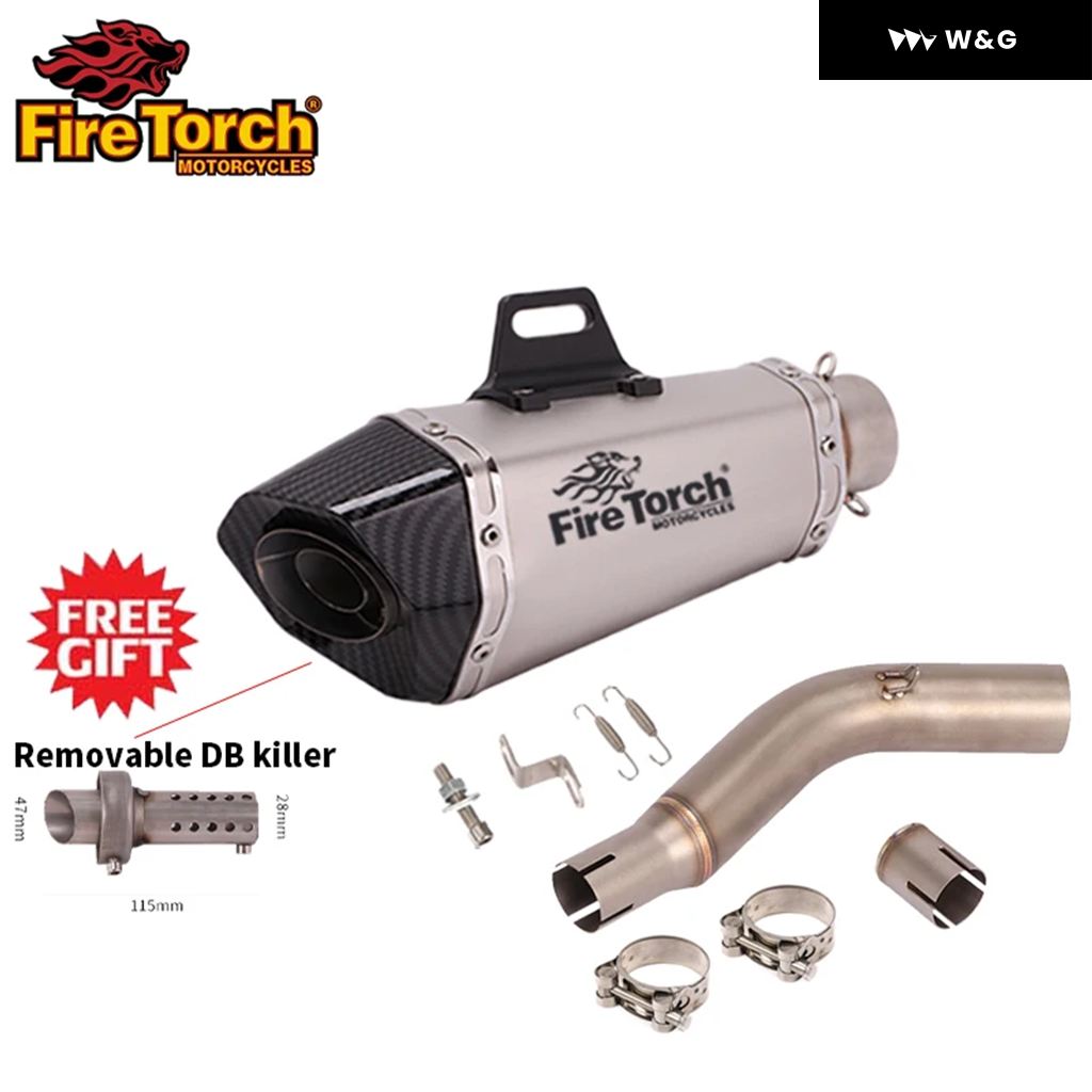 並行輸入品 スリップオン スズキ GW250 GW250F GW 250 オートバイ バイク 排気ミドルリンク パイプ ESPACE MOTO 51MM オートバイ バイク カーボンマフラーの画像