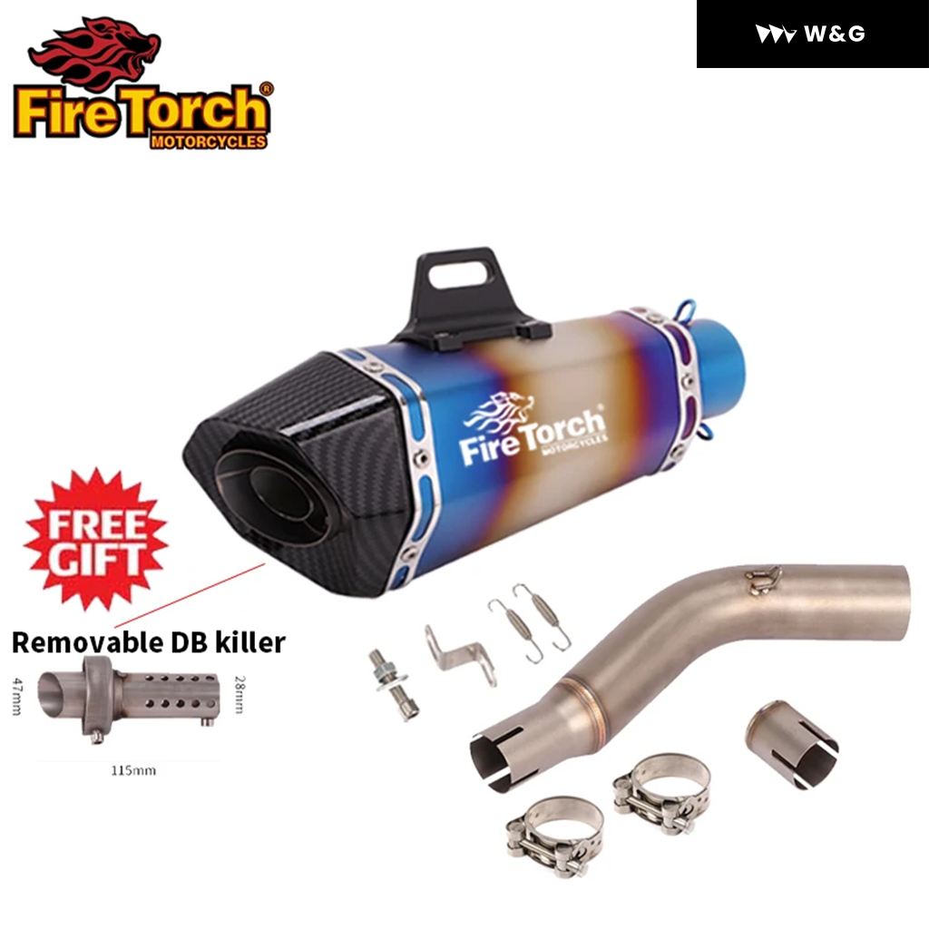 並行輸入品 スリップオン スズキ GW250 GW250F GW 250 オートバイ バイク 排気ミドルリンク パイプ ESPACE MOTO 51MM オートバイ バイク カーボンマフラーの画像