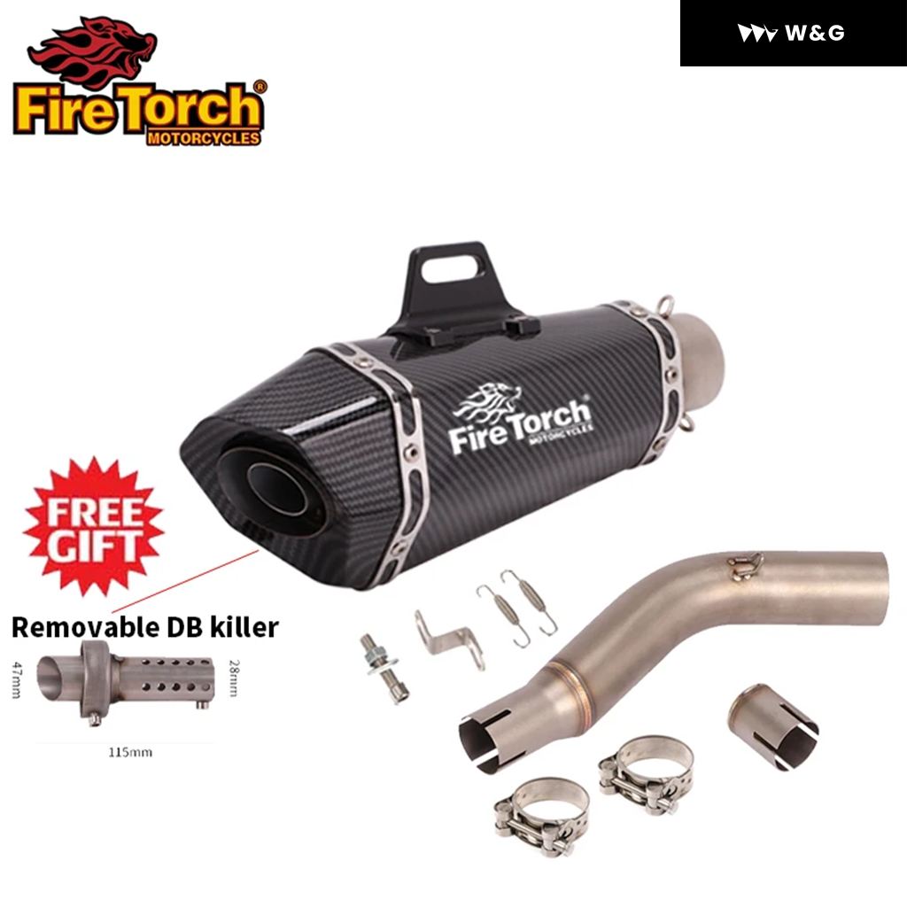 並行輸入品 スリップオン スズキ GW250 GW250F GW 250 オートバイ バイク 排気ミドルリンク パイプ ESPACE MOTO 51MM オートバイ バイク カーボンマフラーの画像