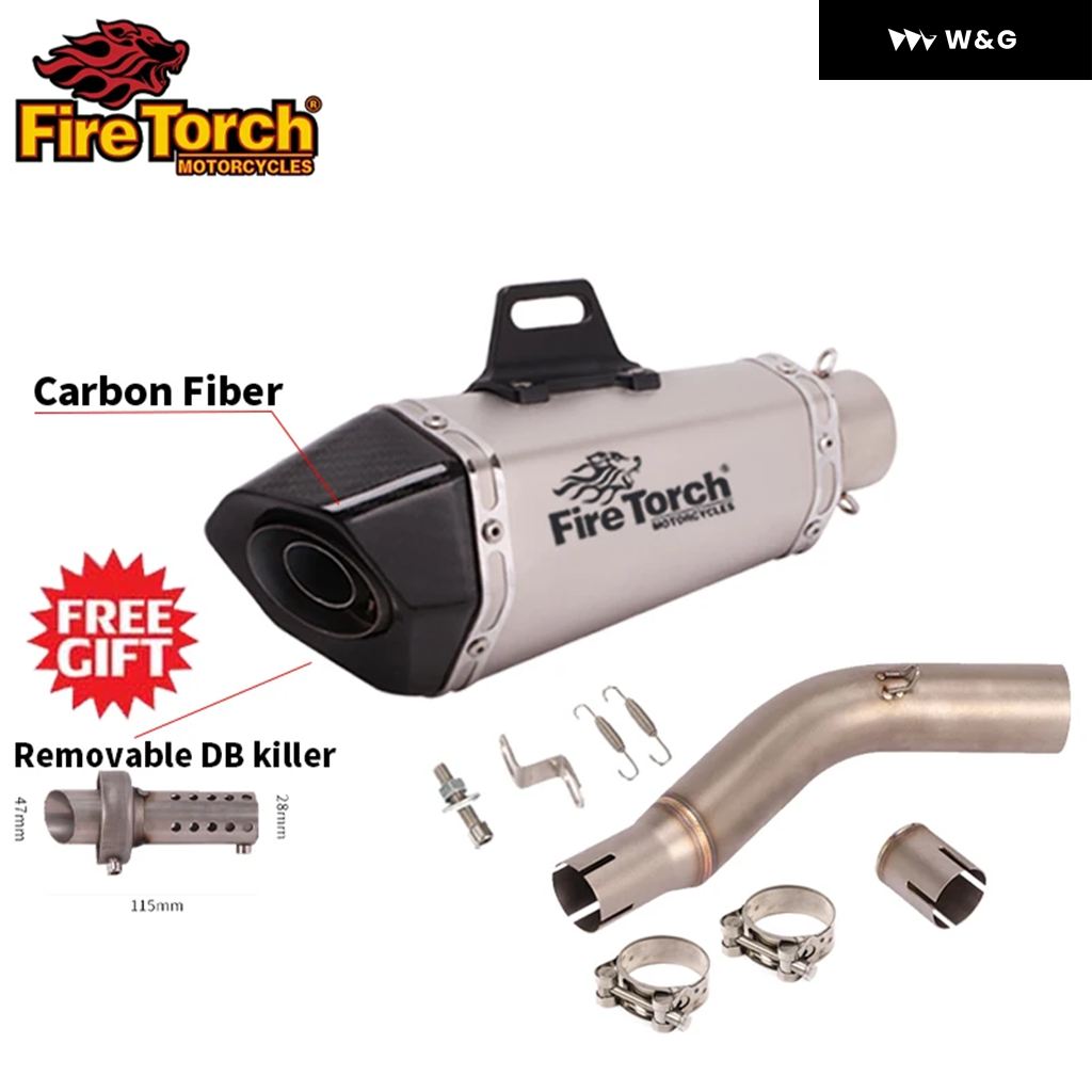 並行輸入品 スリップオン スズキ GW250 GW250F GW 250 オートバイ バイク 排気ミドルリンク パイプ ESPACE MOTO 51MM オートバイ バイク カーボンマフラーの画像