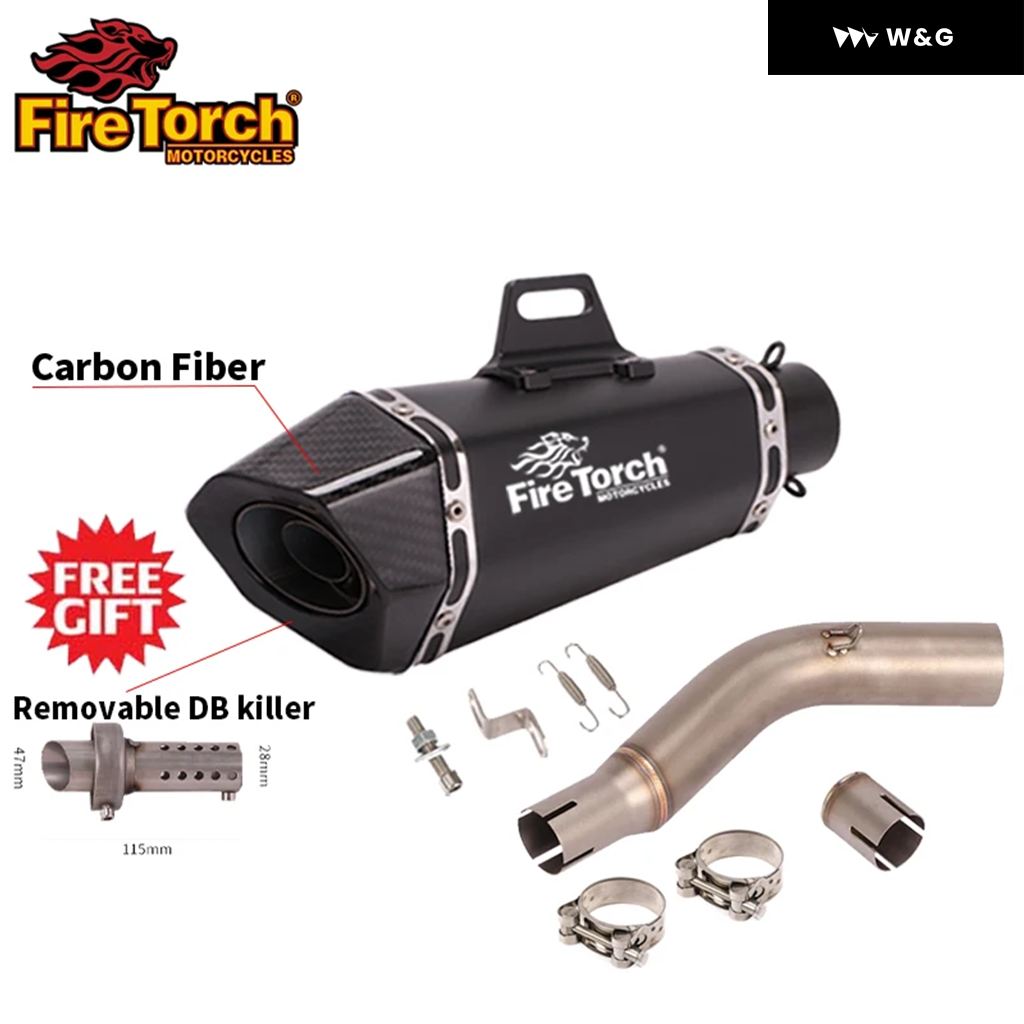 並行輸入品 スリップオン スズキ GW250 GW250F GW 250 オートバイ バイク 排気ミドルリンク パイプ ESPACE MOTO 51MM オートバイ バイク カーボンマフラーの画像