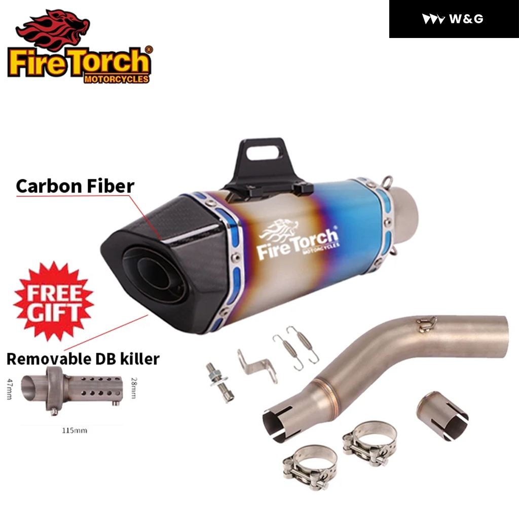 並行輸入品 スリップオン スズキ GW250 GW250F GW 250 オートバイ バイク 排気ミドルリンク パイプ ESPACE MOTO 51MM オートバイ バイク カーボンマフラーの画像