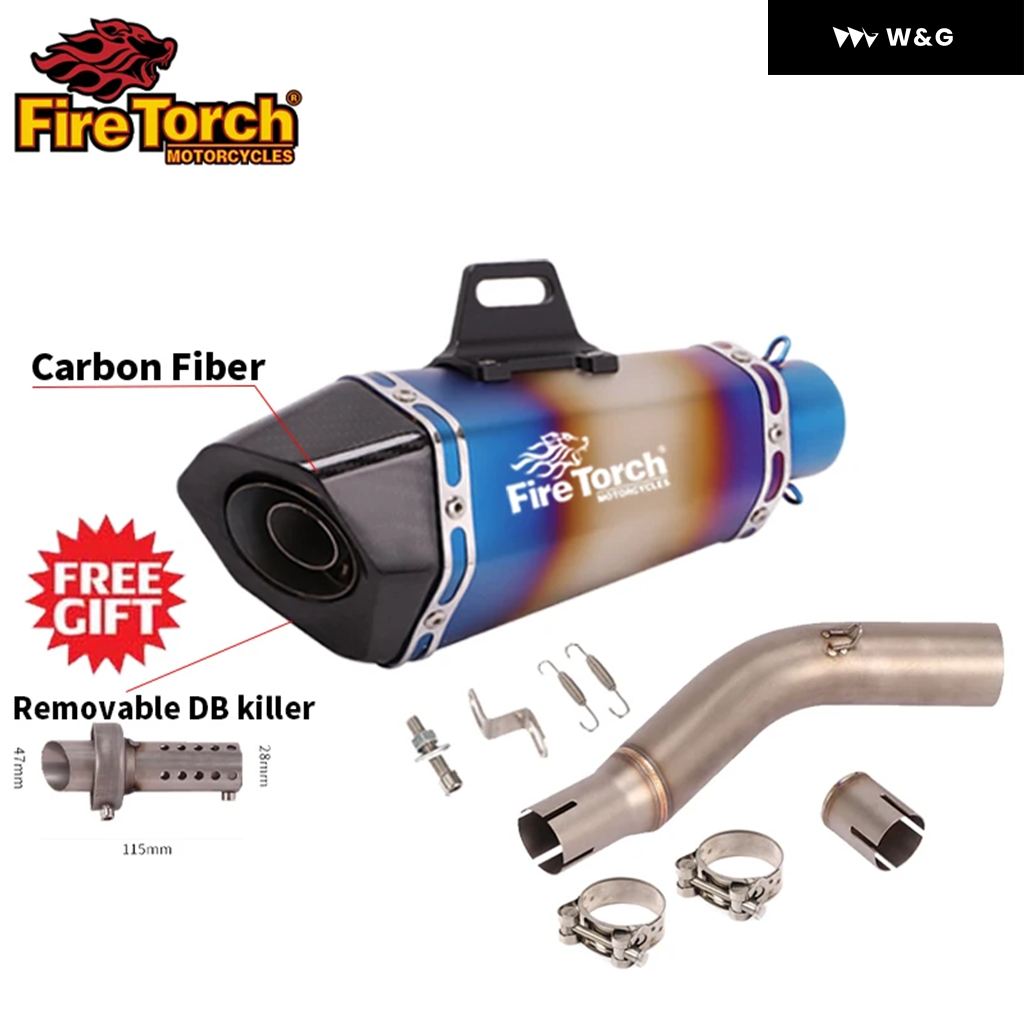 並行輸入品 スリップオン スズキ GW250 GW250F GW 250 オートバイ バイク 排気ミドルリンク パイプ ESPACE MOTO 51MM オートバイ バイク カーボンマフラーの画像
