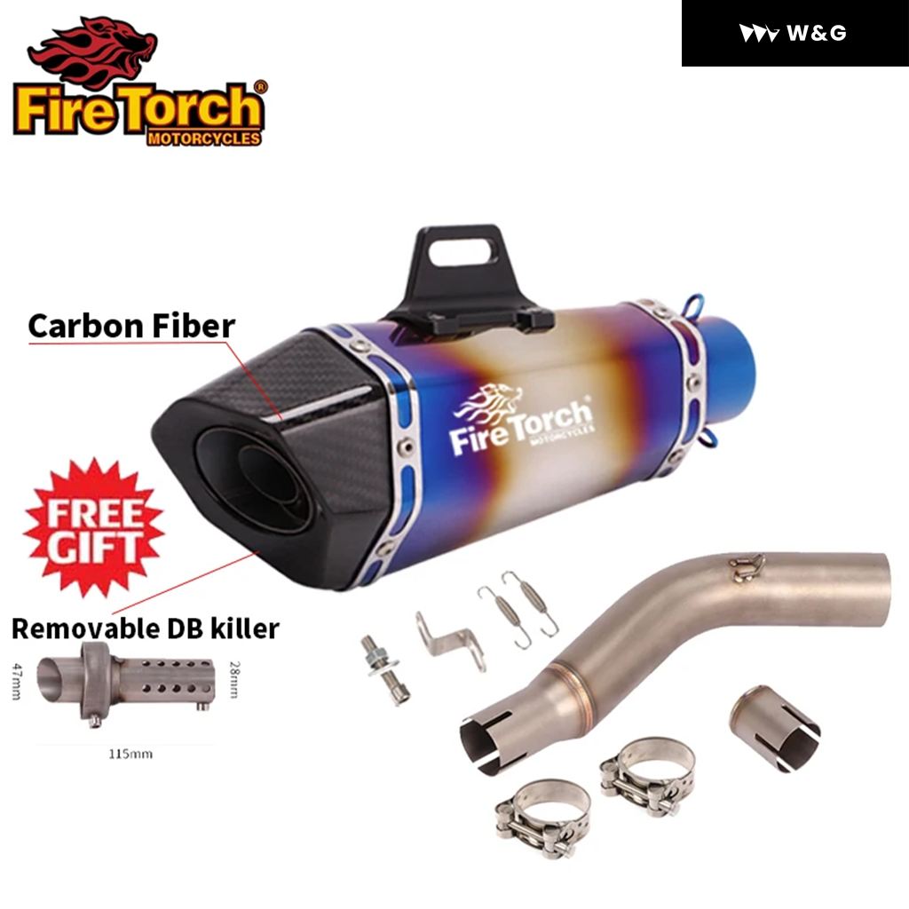 並行輸入品 スリップオン スズキ GW250 GW250F GW 250 オートバイ バイク 排気ミドルリンク パイプ ESPACE MOTO 51MM オートバイ バイク カーボンマフラーの画像