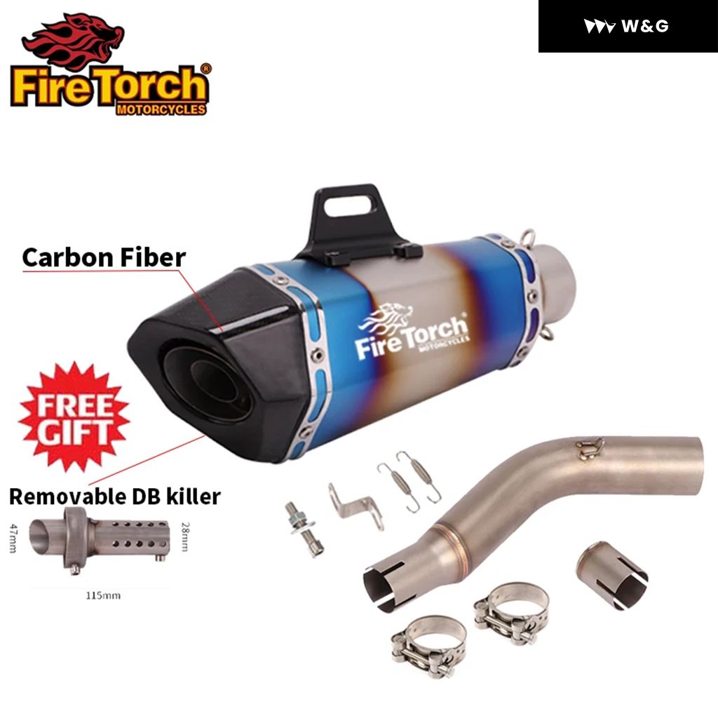 並行輸入品 スリップオン スズキ GW250 GW250F GW 250 オートバイ バイク 排気ミドルリンク パイプ ESPACE MOTO 51MM オートバイ バイク カーボンマフラーの画像