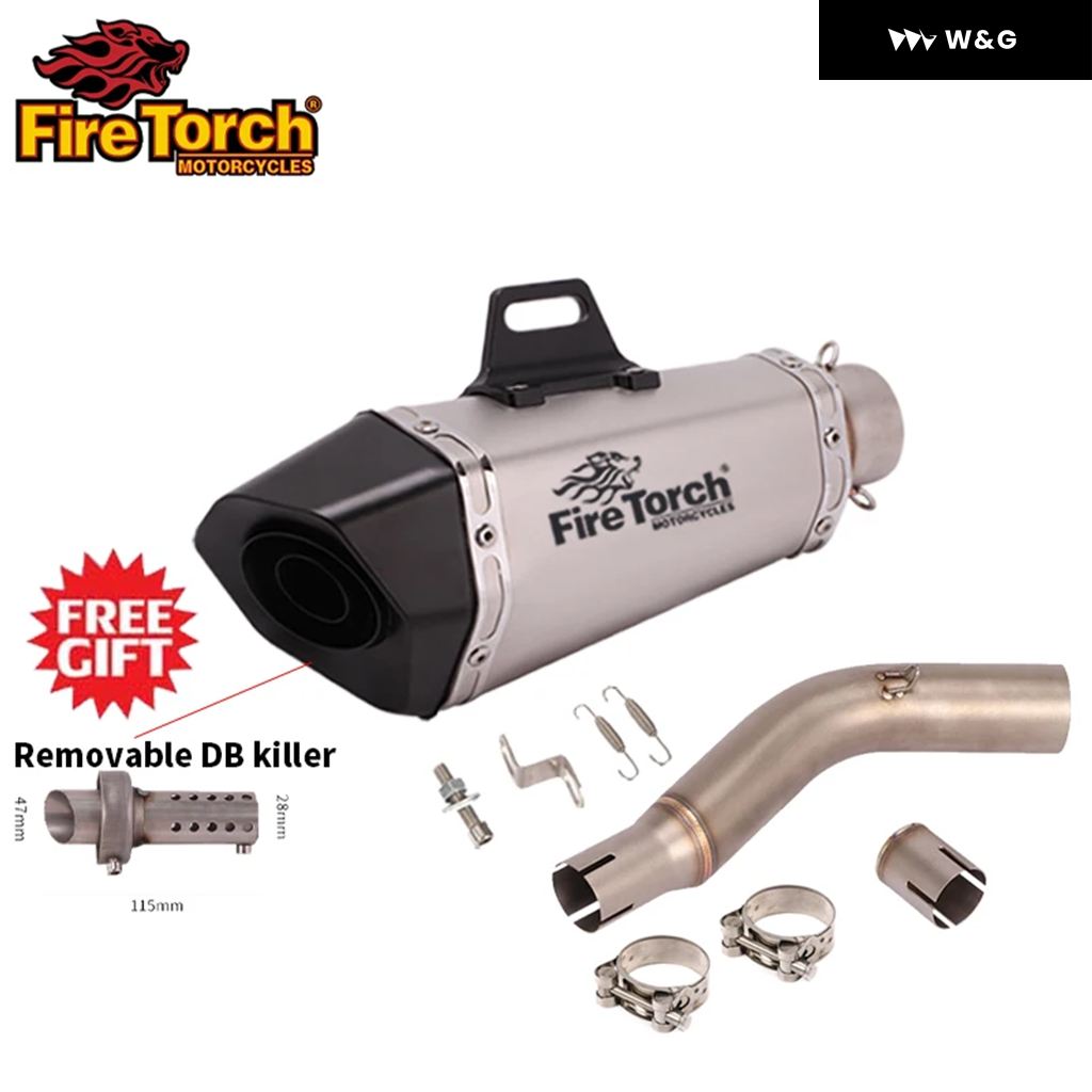並行輸入品 スリップオン スズキ GW250 GW250F GW 250 オートバイ バイク 排気ミドルリンク パイプ ESPACE MOTO 51MM オートバイ バイク カーボンマフラーの画像