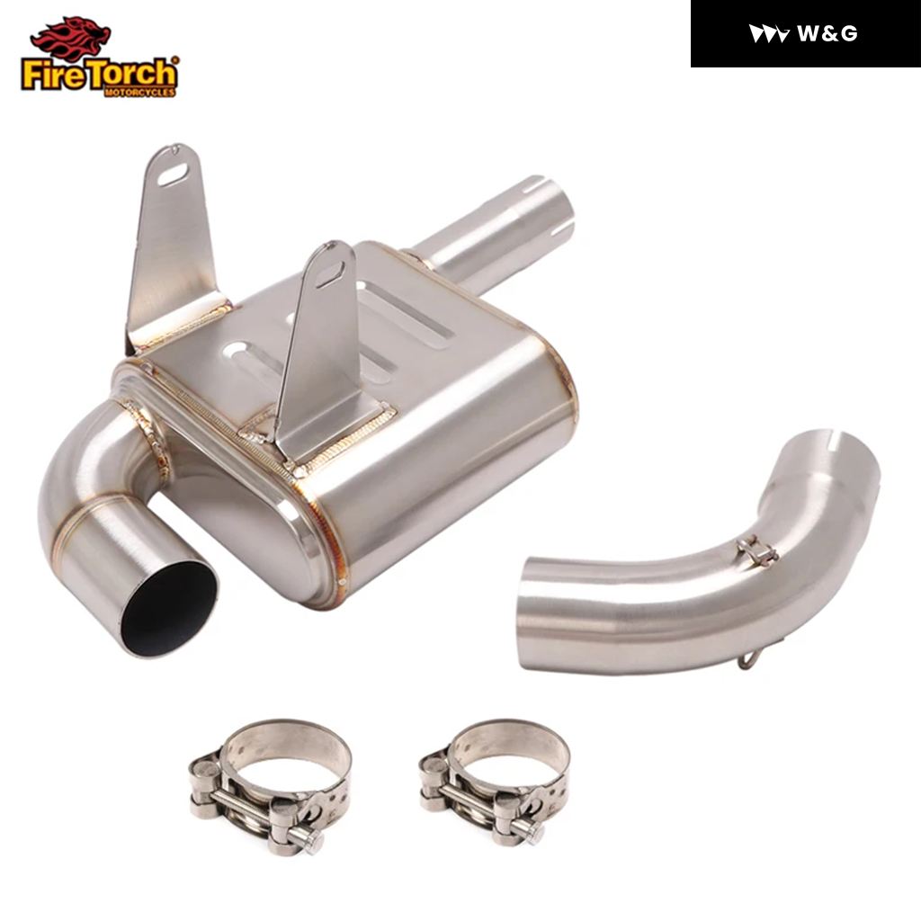 並行輸入品 オートバイ バイク マフラー エスケープ スリップオン CFMOTO NK400 NK650 カスタム リンク パイプ エリミネーター 強化接続モトマフラーの画像