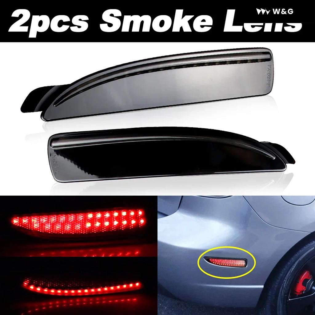 並行輸入品 2個 レッド LED リア バンパー リフレクター ランプ テール
