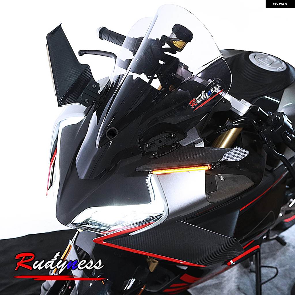 並行輸入品 バイク 調整可能LEDサイドウィングスポイラー フェアリング リアビューミラー 付き ホンダ CBR650R CF450SR