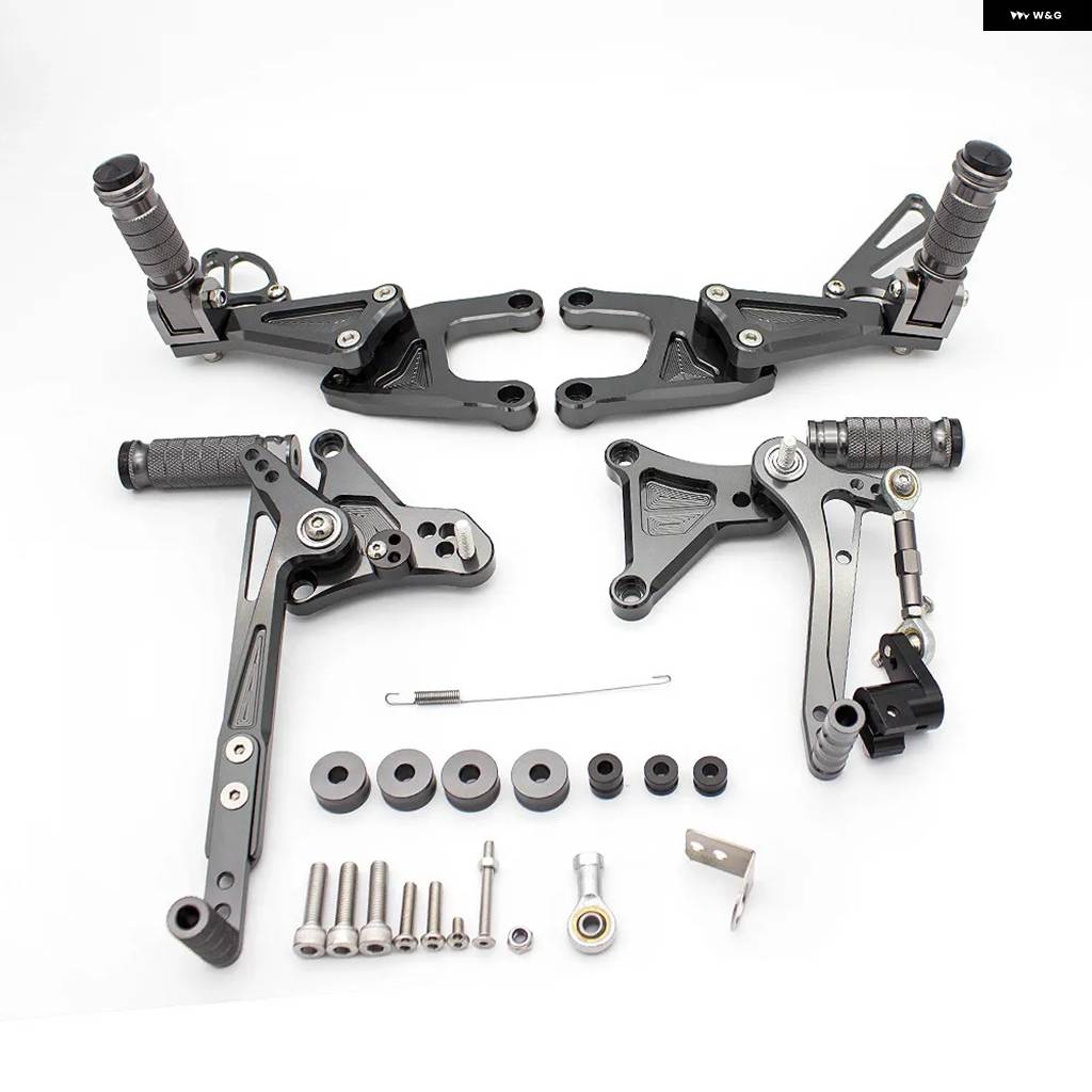 並行輸入品2023 ベネリ TNT125 TNT 125 135 2016 2017 2018-2022 オートバイ ドライバー パッセンジャー フットペグ レストセット ペダル フットレストの画像
