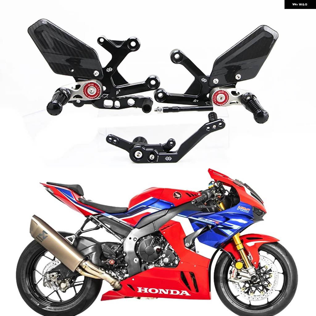 並行輸入品フットレスト フットペグ ホンダ CBR1000RR CBR1000RR-R SC82 カーボン ヒールウィング アジャスター リアセット オートバイ 製造年 2020